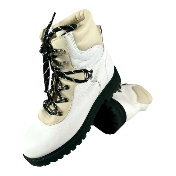 & Other Stories Women’s Leather Lace-Up Hiking Boots US 7 - Picture 11 of 16